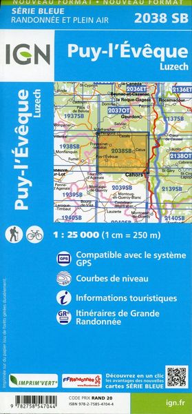 Produktbild: Puy-L'Ev&ecirc;que.Luzech 1:25 000