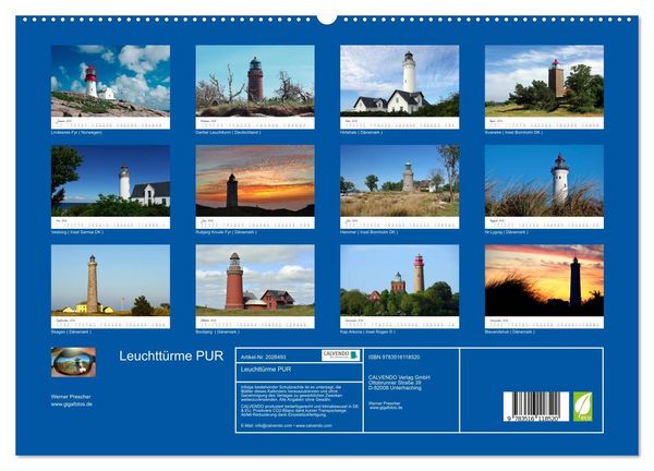 Produktbild: Leuchtt&uuml;rme PUR (hochwertiger Premium Wandkalender 2026 DIN A2 quer), Kunstdruck in Hochglanz