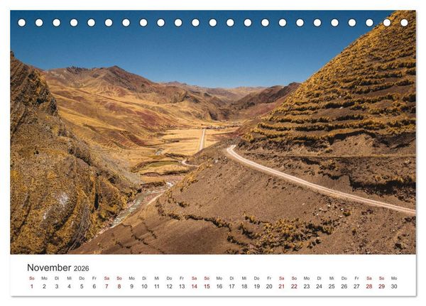 Produktbild: Geheimnisvolles Peru (Tischkalender 2026 DIN A5 quer), CALVENDO Monatskalender