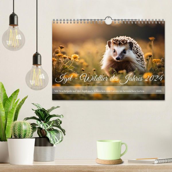 Produktbild: Igel - Wildtier des Jahres 2024 (Wandkalender 2026 DIN A4 quer), CALVENDO Monatskalender
