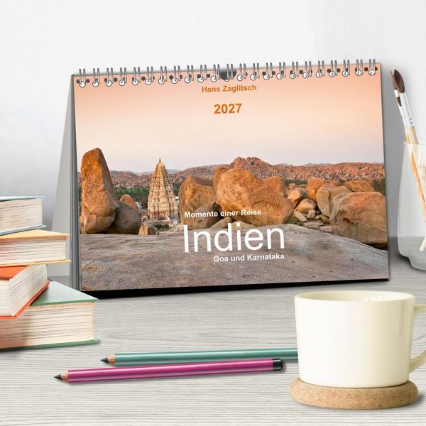 Produktbild: Momente einer Reise - Goa und Karnataka (Tischkalender 2027 DIN A5 quer), CALVENDO Monatskalender