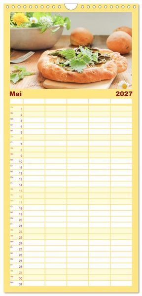 Produktbild: Familienplaner 2027 - K&ouml;stliche Brennnessel mit 5 Spalten (Wandkalender, 21 x 45 cm) CALVENDO