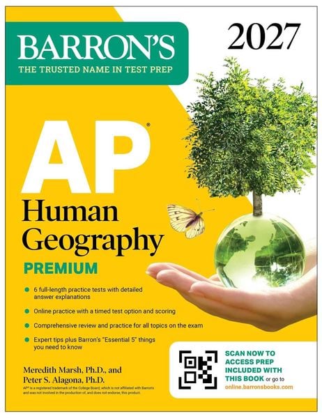 Produktbild: AP Human Geography Premium, 2027: Prep Book with 6 Practice Tests+ Comprehensive Review + Online Practice