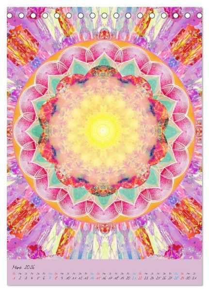 Produktbild: FLORALE MANDALAS (Tischkalender 2026 DIN A5 hoch), CALVENDO Monatskalender
