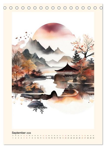 Produktbild: Japan - Momente der Stille (Tischkalender 2026 DIN A5 hoch), CALVENDO Monatskalender