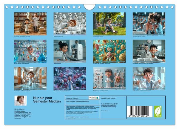 Produktbild: Nur ein paar Semester Medizin (Wandkalender 2026 DIN A4 quer), CALVENDO Monatskalender