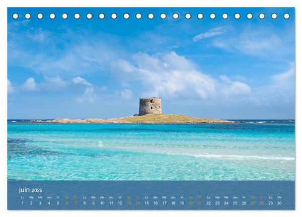 Produktbild: Sardaigne - L'&acirc;me sauvage de la M&eacute;diterran&eacute;e (Calendrier de bureau 2026 DIN A5 vertical), CALVENDO calendrier mensuel