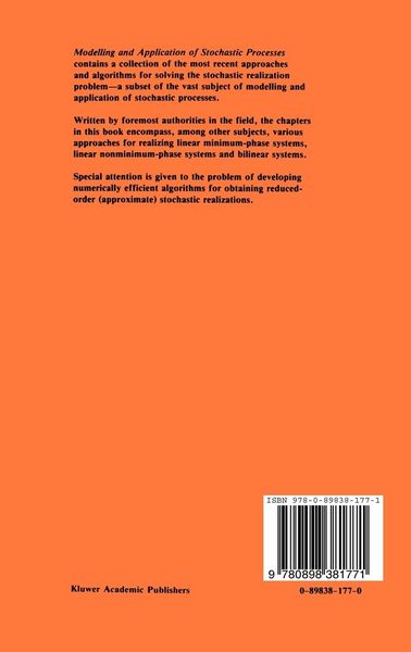 Produktbild: Modelling and Application of Stochastic Processes