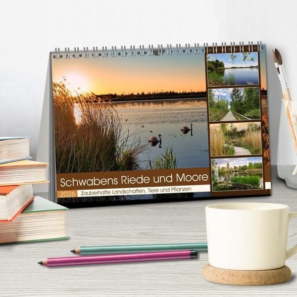 Produktbild: Schwabens Riede und Moore (Tischkalender 2026 DIN A5 quer), CALVENDO Monatskalender