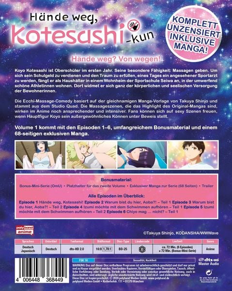 Produktbild: H&auml;nde weg, Kotesashi-kun - Volume 1 inklusive Manga