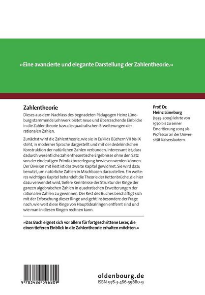 Produktbild: Zahlentheorie
