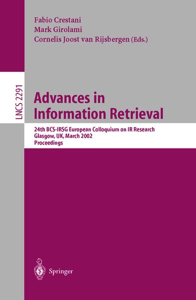 Produktbild: Advances in Information Retrieval