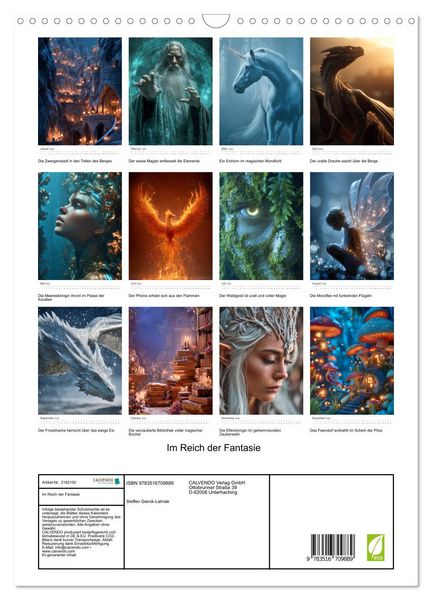 Produktbild: Im Reich der Fantasie (Wandkalender 2026 DIN A3 hoch), CALVENDO Monatskalender