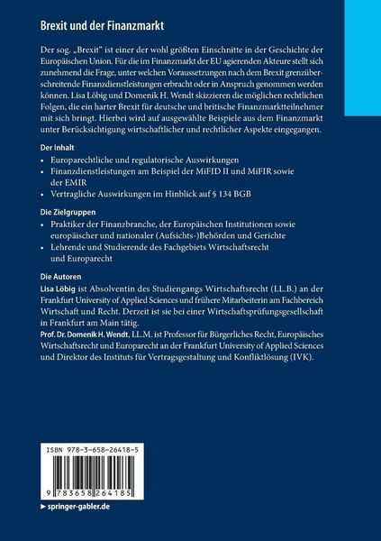 Produktbild: Brexit und der Finanzmarkt
