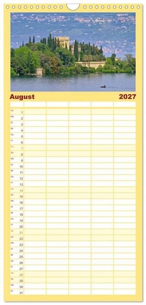 Produktbild: Familienplaner 2027 - Gardasee mit 5 Spalten (Wandkalender, 21 x 45 cm) CALVENDO