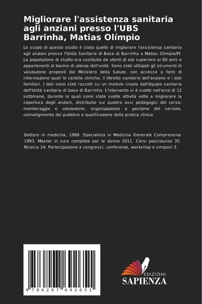 Produktbild: Migliorare l'assistenza sanitaria agli anziani presso l'UBS Barrinha, Matias Ol&iacute;mpio