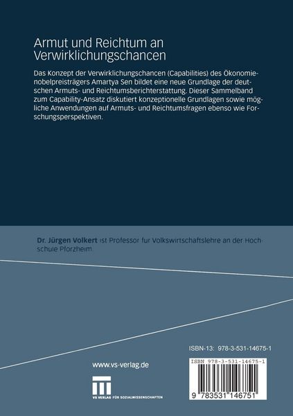 Produktbild: Armut und Reichtum an Verwirklichungschancen