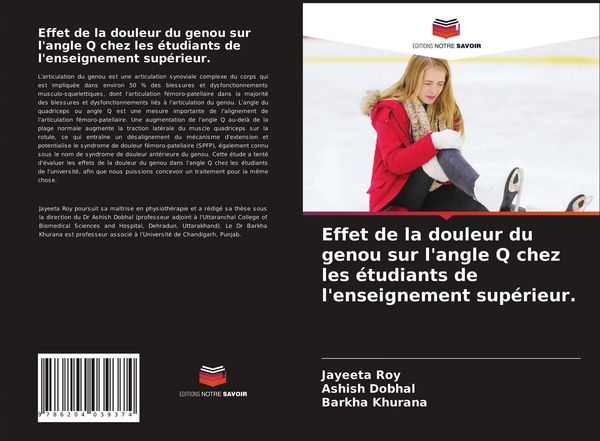 Produktbild: Effet de la douleur du genou sur l'angle Q chez les &eacute;tudiants de l'enseignement sup&eacute;rieur.