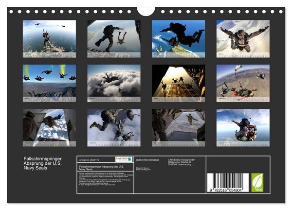 Produktbild: Fallschirmspringer. Absprung der U.S. Navy Seals (Wandkalender 2026 DIN A4 quer), CALVENDO Monatskalender