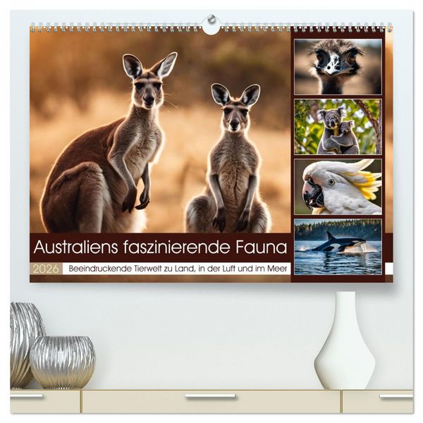 Australiens faszinierende Fauna (hochwertiger Premium Wandkalender 2026 DIN A2 quer), Kunstdruck in Hochglanz