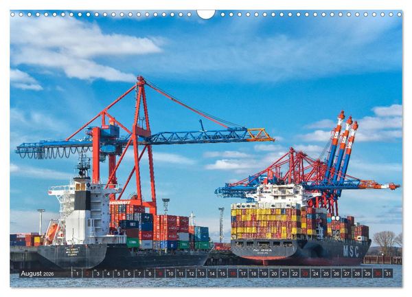 Produktbild: Hamburg - Ahoi zur gro&szlig;en Hafenrundfahrt (Wandkalender 2026 DIN A3 quer), CALVENDO Monatskalender