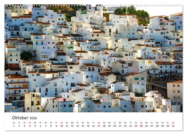 Produktbild: Andalusien - Wei&szlig;e D&ouml;rfer und wilde Natur (hochwertiger Premium Wandkalender 2026 DIN A2 quer), Kunstdruck in Hochglanz