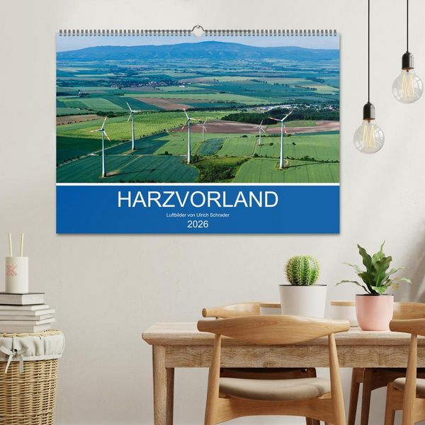 Produktbild: Harzvorland Luftbilder 2026 (Wandkalender 2026 DIN A2 quer), CALVENDO Monatskalender