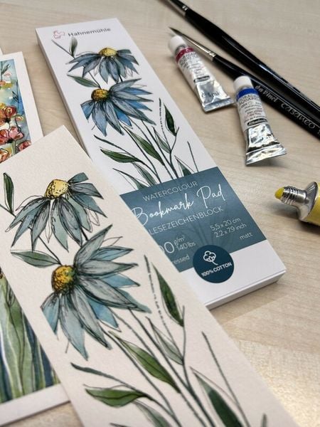Produktbild: Hahnem&uuml;hle Papier Lesezeichenblock, 5,5 x 20 cm, 300 g/m&sup2;