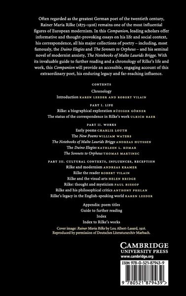 Produktbild: The Cambridge Companion to Rilke