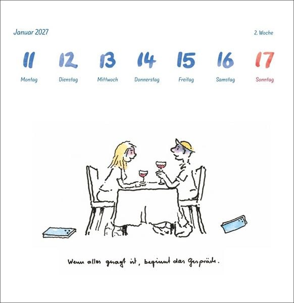 Produktbild: Helme Heine: Philosophisches Premium-Postkartenkalender 2027