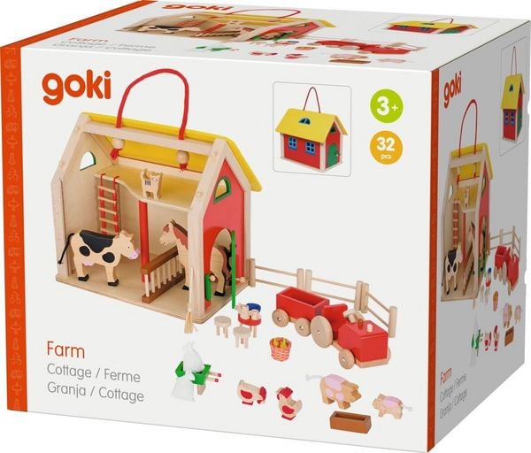 goki Koffer Farmhaus mit Zubehör