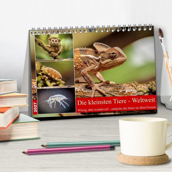 Produktbild: Die kleinsten Tiere - Weltweit (Tischkalender 2027 DIN A5 quer), CALVENDO Monatskalender