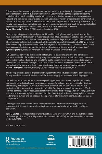 Produktbild: Rebuilding Support for Higher Education