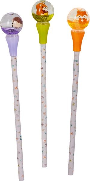Produktbild: Bleistift m. Schneekugel-Topper - Wintertiere ..., sort.i.D.