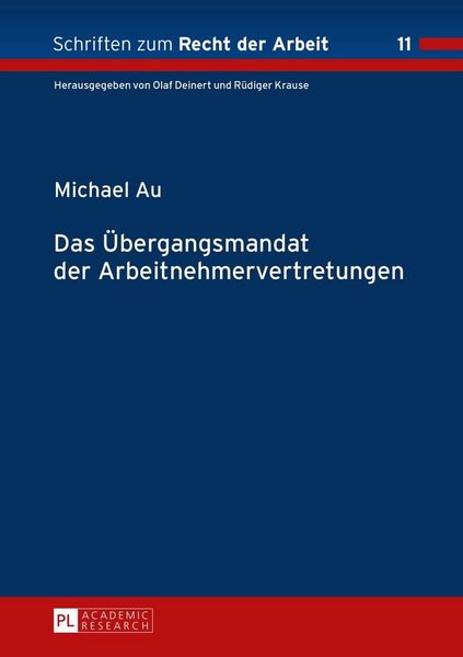 Produktbild: Das &Uuml;bergangsmandat der Arbeitnehmervertretungen