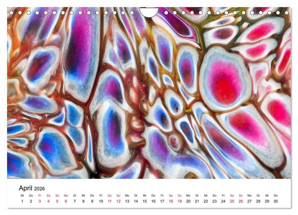 Produktbild: Acrylic Pouring - Faszinierende Farben und Formen (Wandkalender 2026 DIN A4 quer), CALVENDO Monatskalender