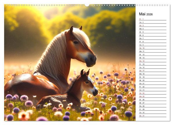 Produktbild: Tinker Tr&auml;ume - Ein Jahr auf zauberhaften Weiden (hochwertiger Premium Wandkalender 2026 DIN A2 quer), Kunstdruck in Hochglanz