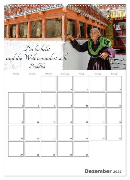 Produktbild: Harmonie und Freude Buddhistische Weisheiten 2027 (Wandkalender 2027 DIN A2 hoch), CALVENDO Monatskalender