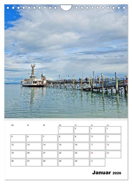 Produktbild: Bodenseeradweg - Auf dem Bodensee durch 3 L&auml;nder (Wandkalender 2026 DIN A4 hoch), CALVENDO Monatskalender
