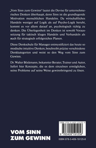 Produktbild: Vom Sinn zum Gewinn