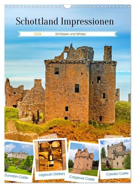 Produktbild: Schottland Impressionen - Schl&ouml;sser und Whisky (Wandkalender 2026 DIN A3 hoch), CALVENDO Monatskalender