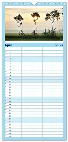 Produktbild: Familienplaner 2027 - Indonesien - Ein atemberaubender Inselstaat. mit 5 Spalten (Wandkalender, 21 x 45 cm) CALVENDO