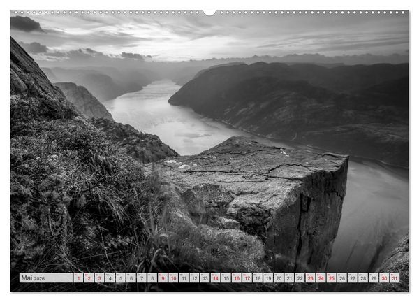 Produktbild: Monochrome Wonders (hochwertiger Premium Wandkalender 2026 DIN A2 quer), Kunstdruck in Hochglanz