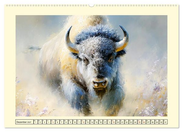Produktbild: Bisons. Nordamerikas gewaltige Wildrinder (hochwertiger Premium Wandkalender 2027 DIN A2 quer), Kunstdruck in Hochglanz
