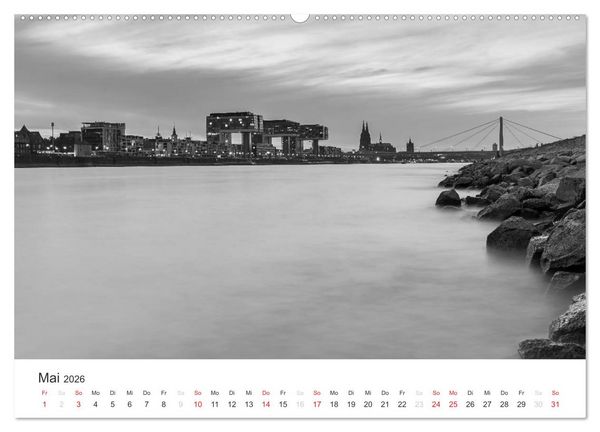 Produktbild: K&ouml;ln - monochrome Ansichten (Wandkalender 2026 DIN A2 quer), CALVENDO Monatskalender
