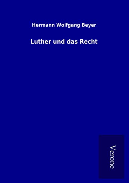 Produktbild: Luther und das Recht