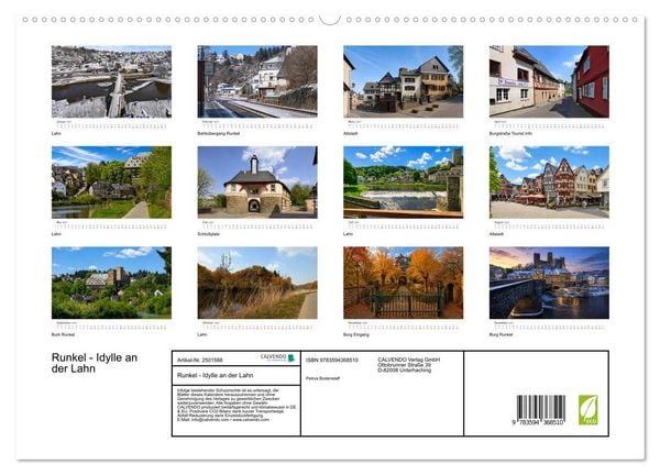 Produktbild: Runkel - Idylle an der Lahn (hochwertiger Premium Wandkalender 2027 DIN A2 quer), Kunstdruck in Hochglanz