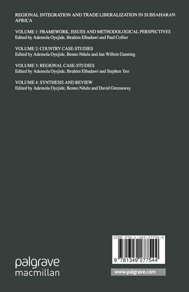 Produktbild: Regional Integration and Trade Liberalization in SubSaharan Africa
