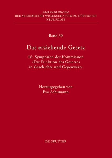 Produktbild: Das erziehende Gesetz