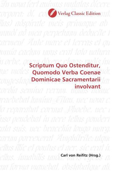 Produktbild: Scriptum Quo Ostenditur, Quomodo Verba Coenae Dominicae Sacr